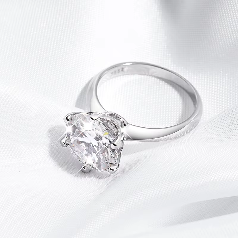 Smyoue GRA Certified 1-5CT Moissanite Ring VVS1 Lab Diamond Solitaire Ring for Women Engagement Promise Wedding Band Jewelry