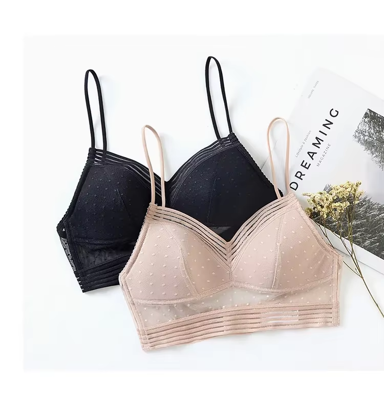 Sexy Lace U-shaped Backless Lingerie for Women Without Steel Rings Beautiful Back Bra Ultra-thin Invisible Bra Cross-border Bra